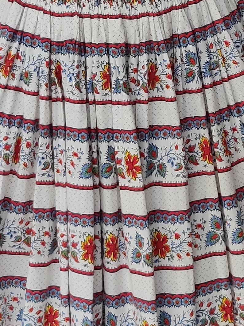 Souleiado Skirt - Vintage 1980s - South of France Provençal