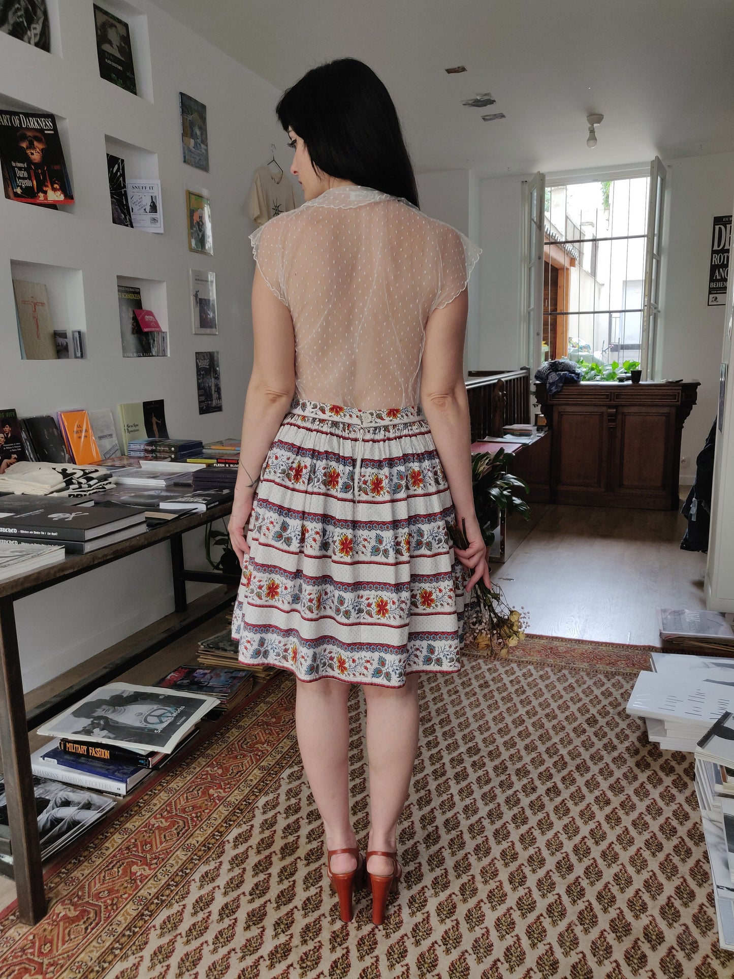 Souleiado Skirt - Vintage 1980s - South of France Provençal