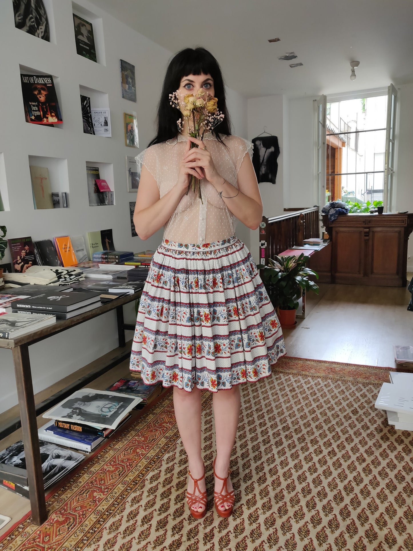 Souleiado Skirt - Vintage 1980s - South of France Provençal