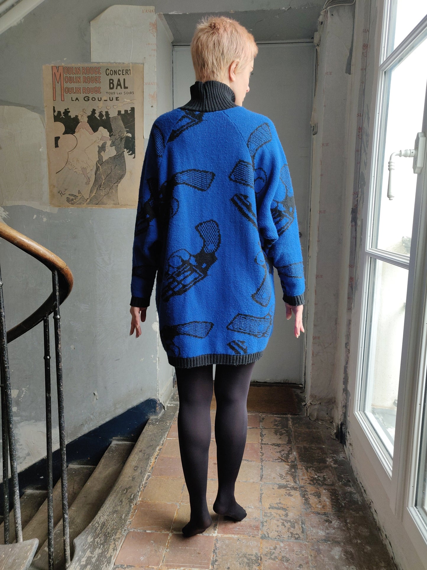 1980s Betsey Johnson Punk Label Revolver Pullover / Dress - Size S to XL