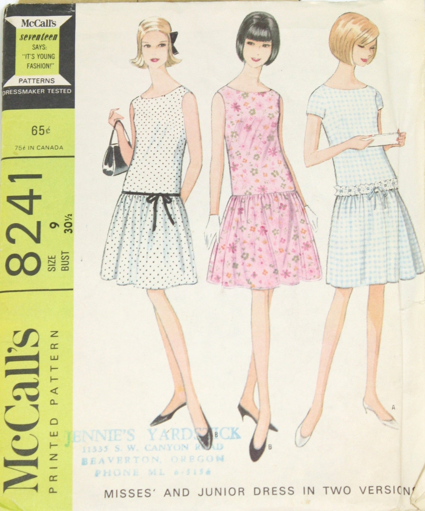 F/W 1997 Yves Saint Laurent Drop Waist Dress