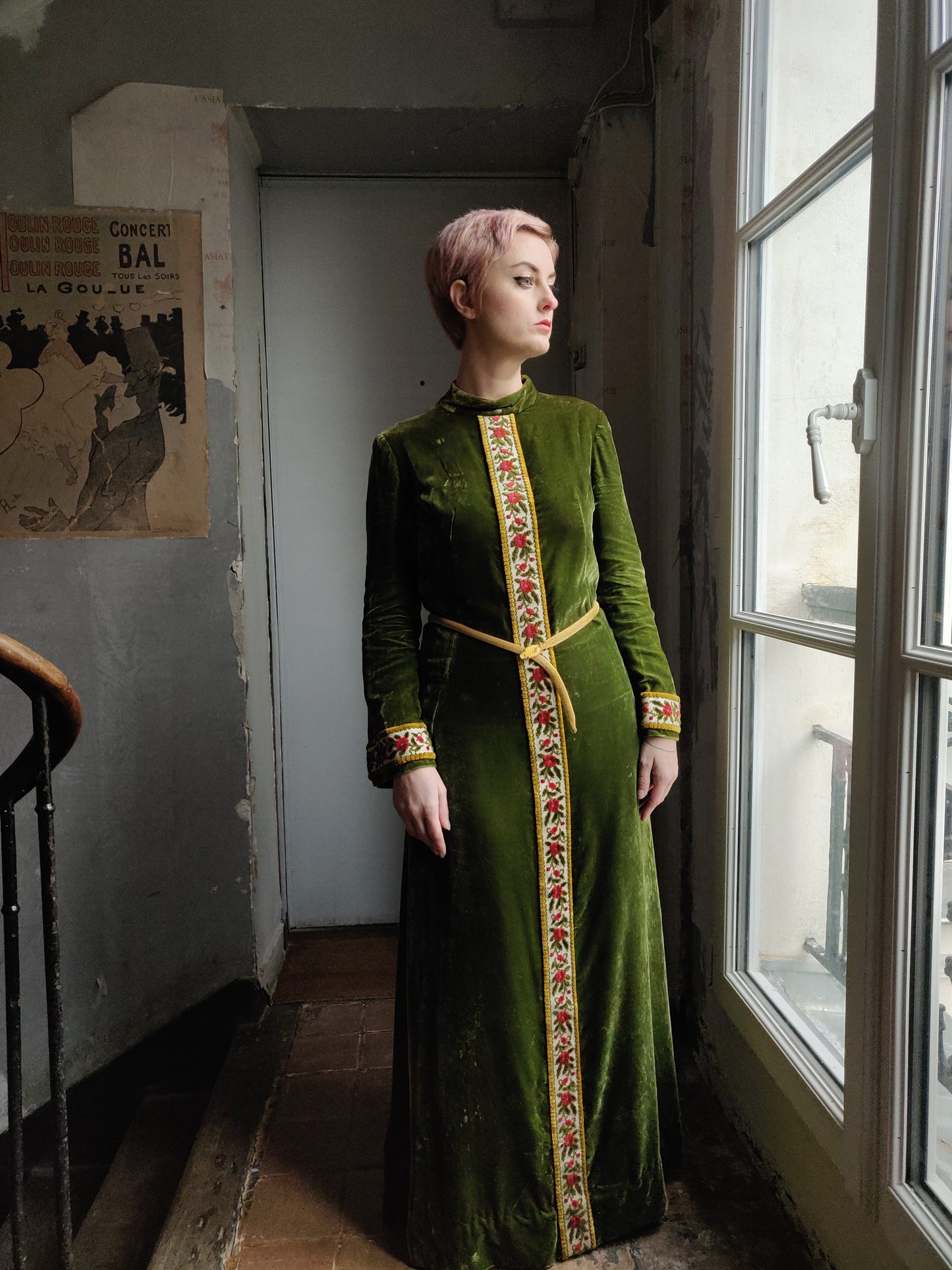 1960s Green Velvet Dress Moorchild Paris Vintage 1960s Green Velvet Dress Moorchild Paris Vintage