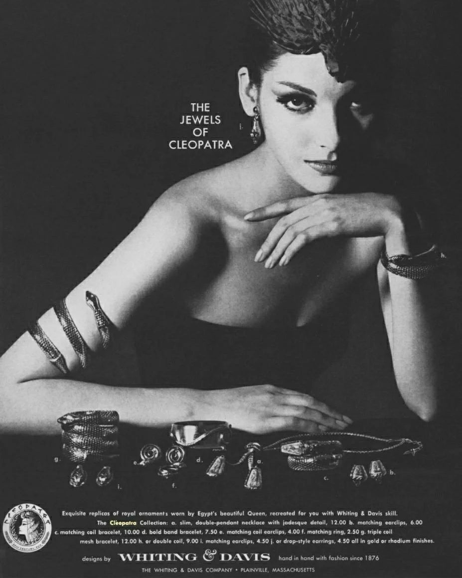 1960s Whiting & Davis Triple Coil Mesh Snake Bracelet