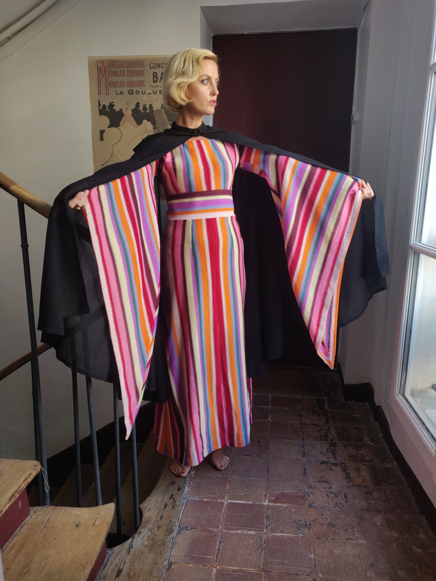 1970s Madame Grès Hooded Cape