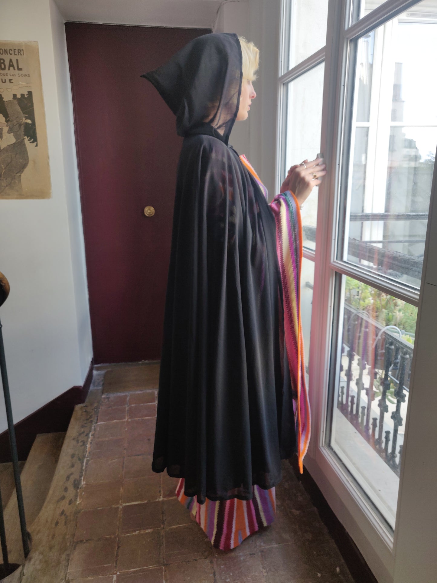 1970s Madame Grès Hooded Cape