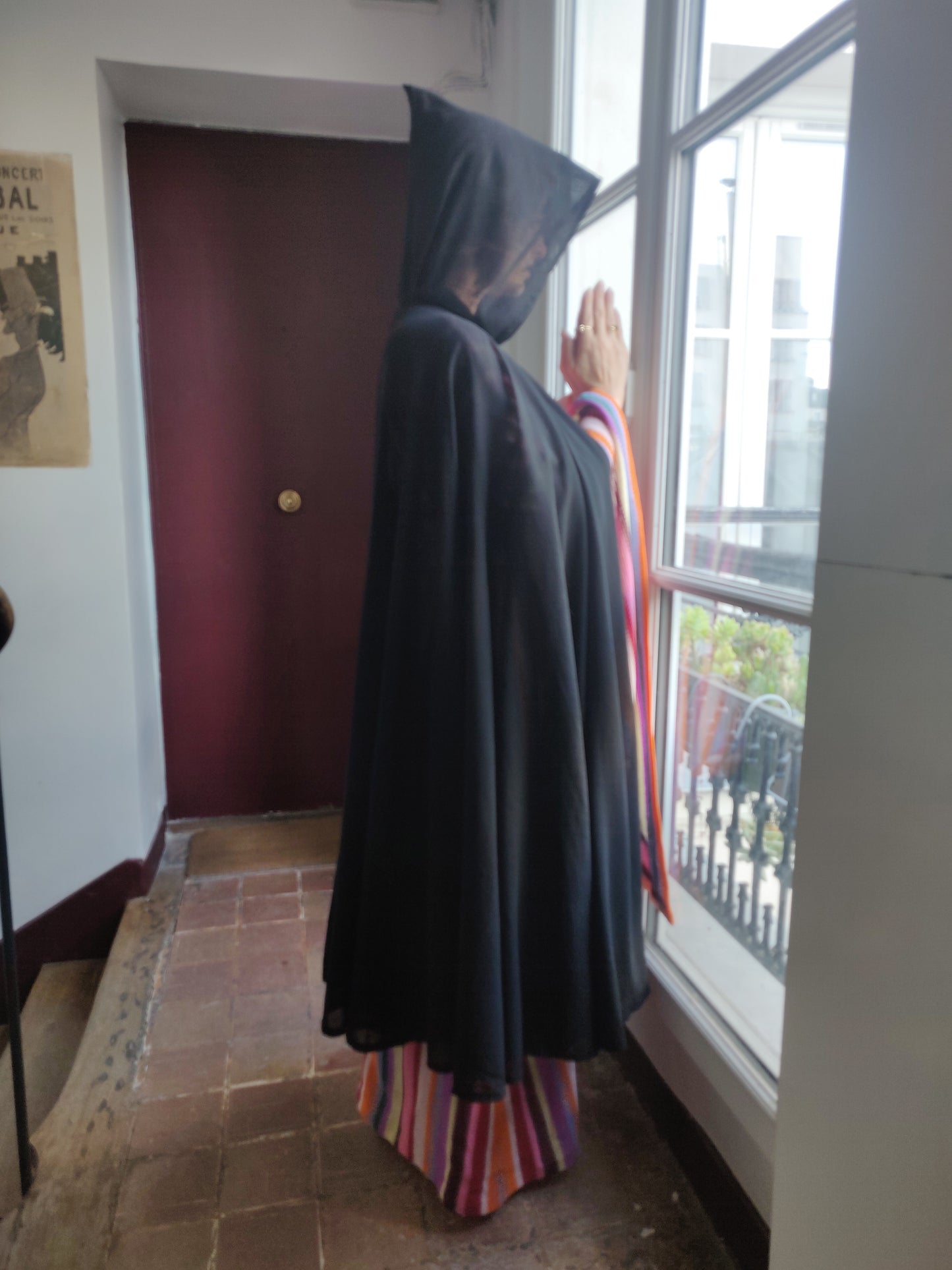 1970s Madame Grès Hooded Cape