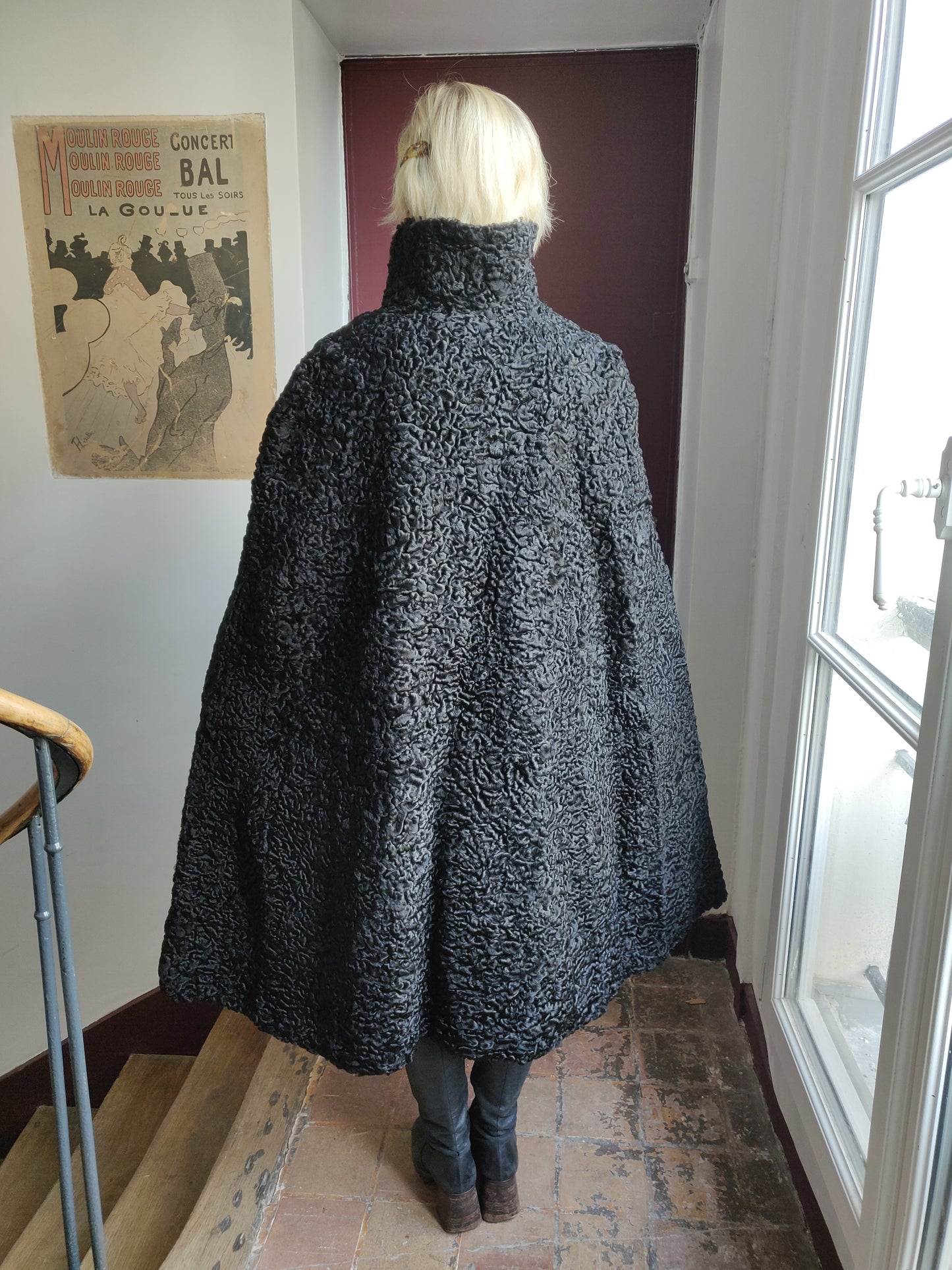 The Most Magnificent 1940s Henri Coltzac Astrakhan Cape - ON LAYAWAY