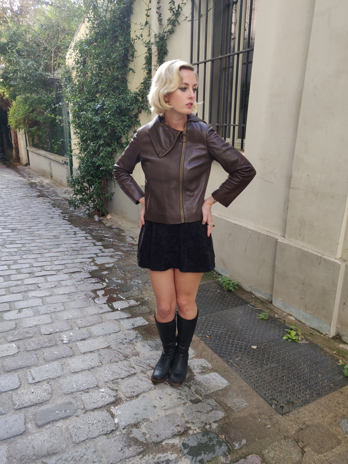 1960s Pierre Cardin Mod Leather Jacket