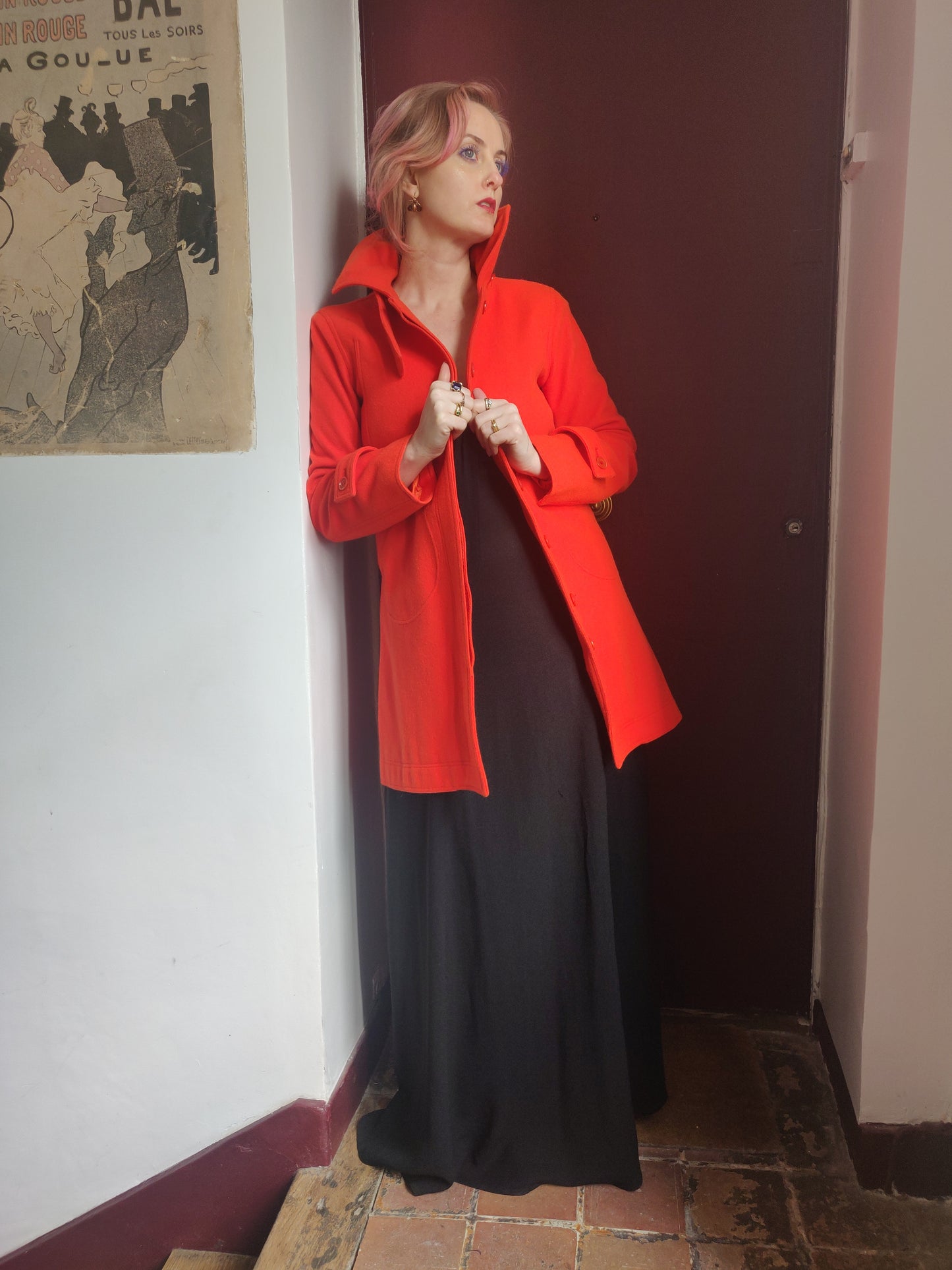 1960s/70s Vibrant Orange Courrèges Coat