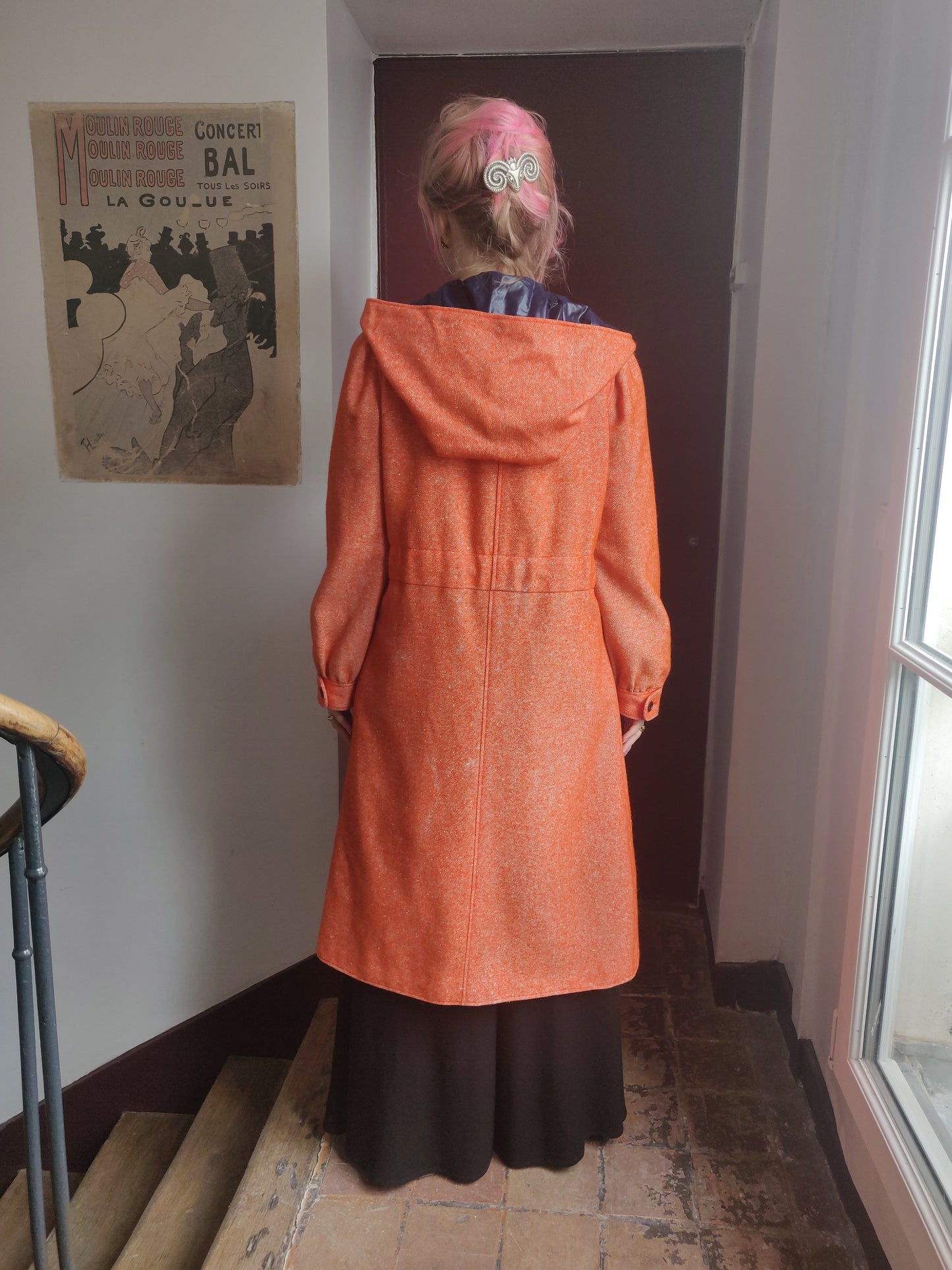 1970s Flecked Orange Courrèges Coat