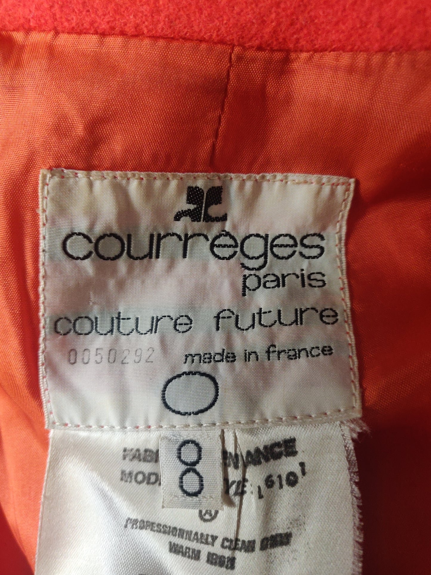 1960s/70s Vibrant Orange Courrèges Coat