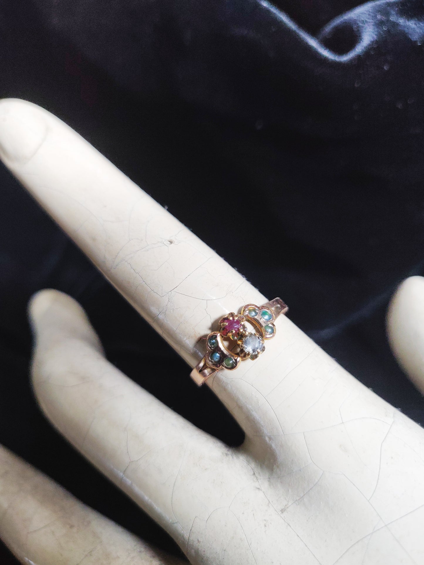 1900s Gold Filled Toi Et Moi Ring