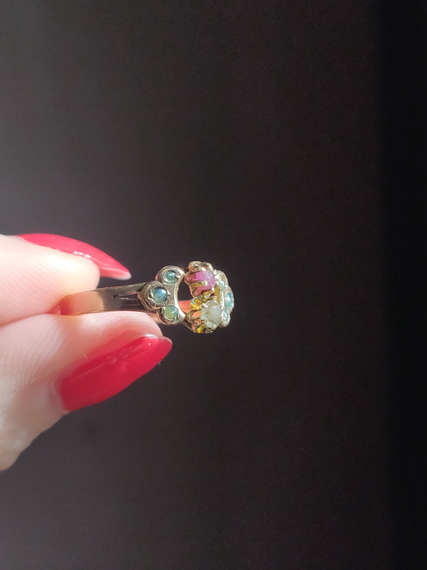 1900s Gold Filled Toi Et Moi Ring