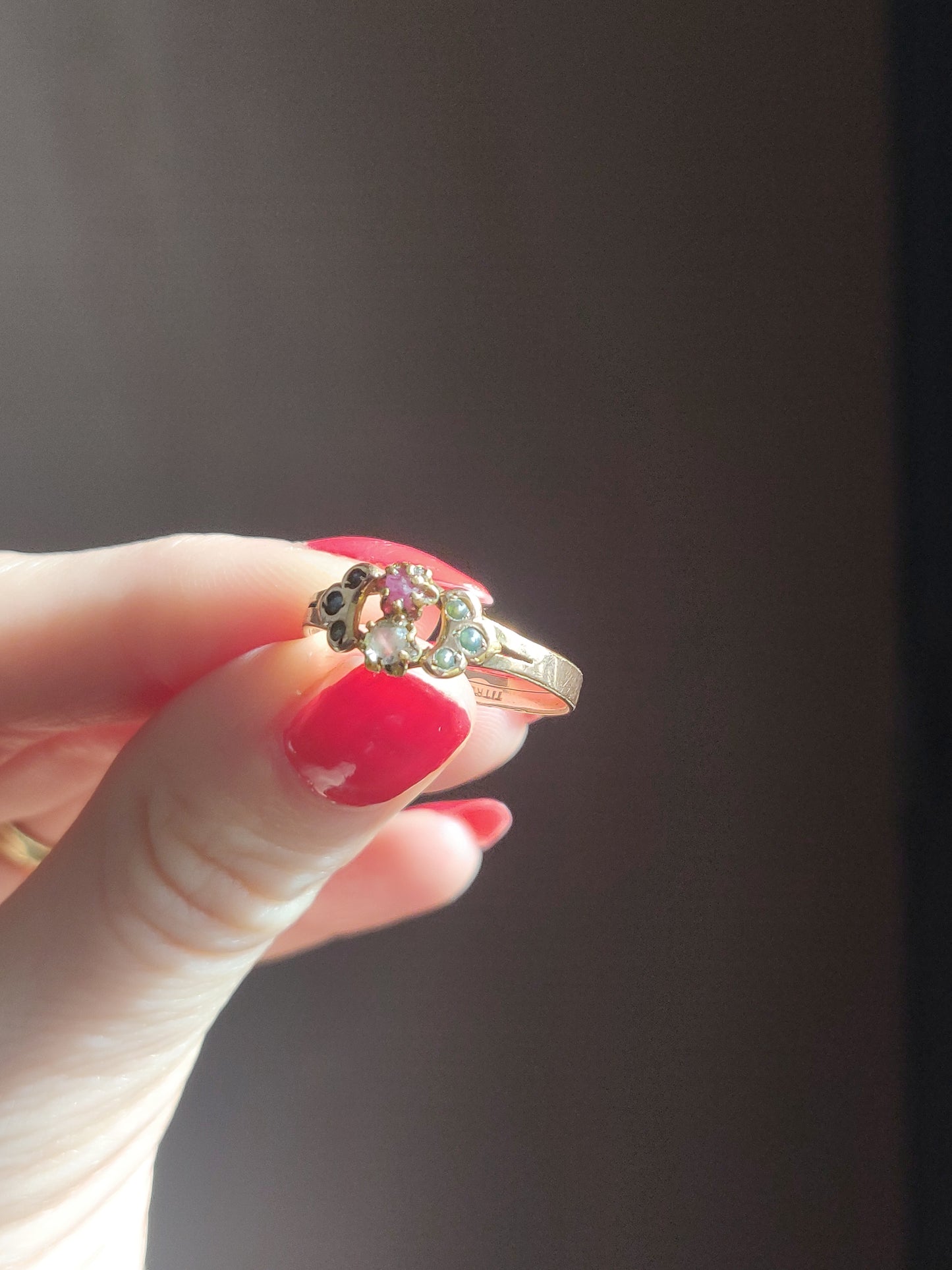 1900s Gold Filled Toi Et Moi Ring