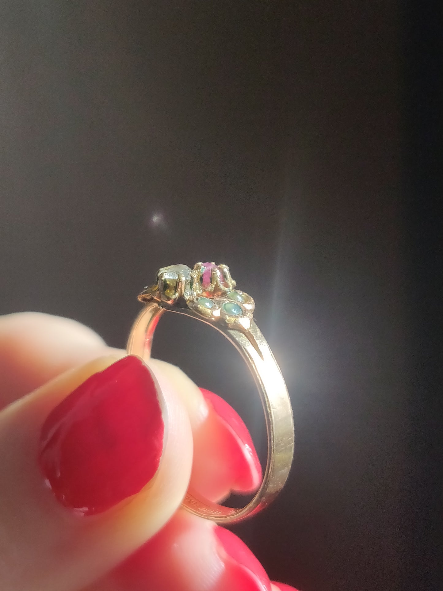 1900s Gold Filled Toi Et Moi Ring