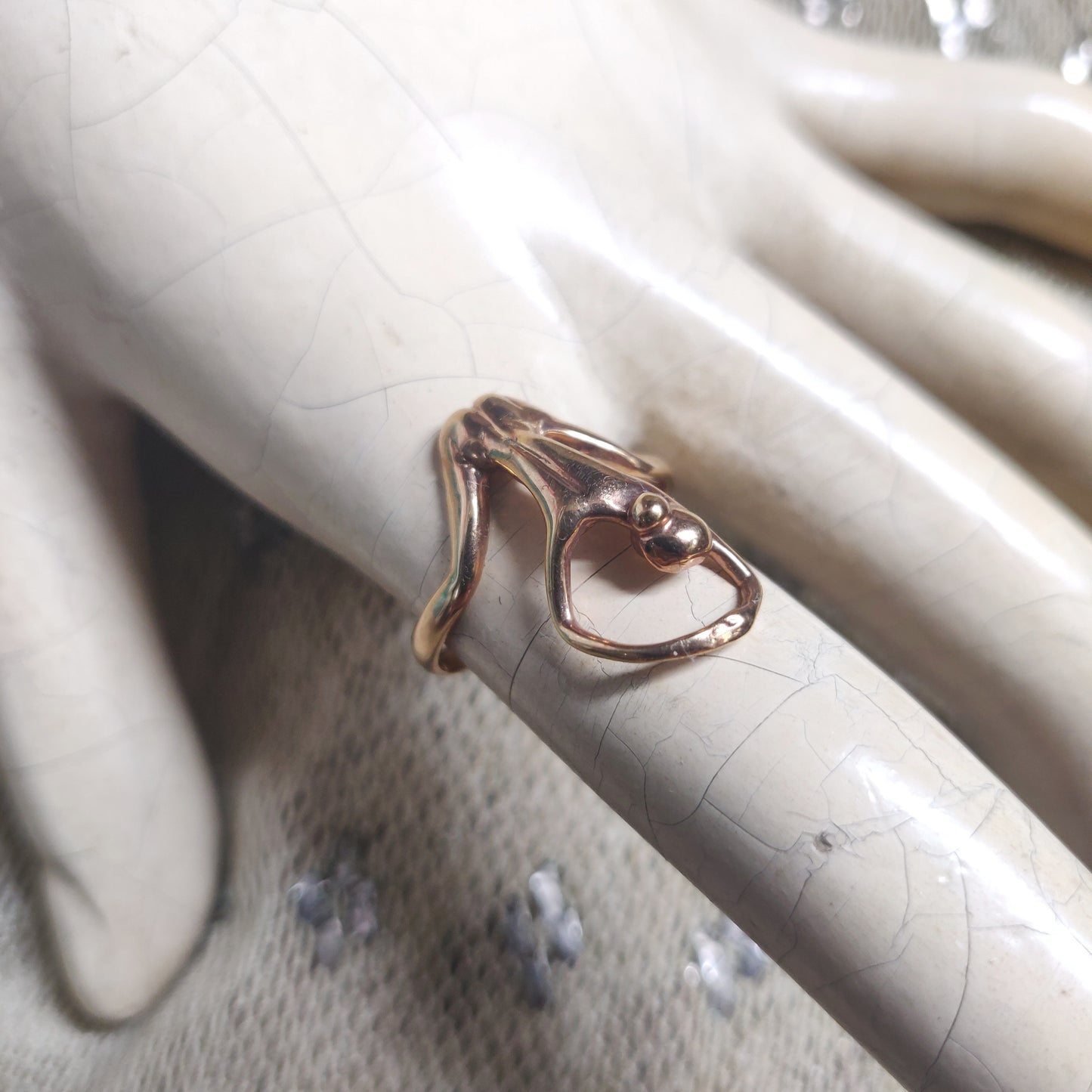 Graceful Nude Dancer Ring - Charles Jourdan / Julian Snelling Style