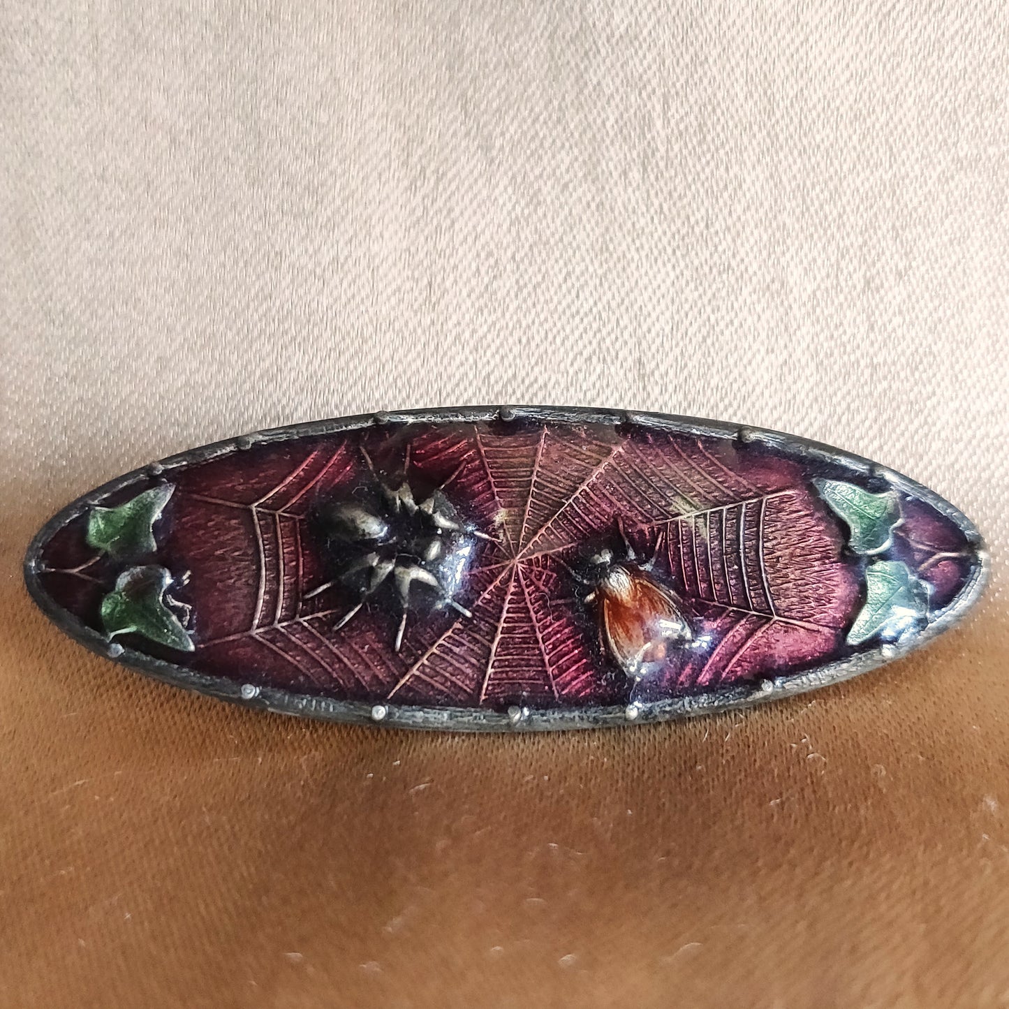 Spider and Fly Brooch