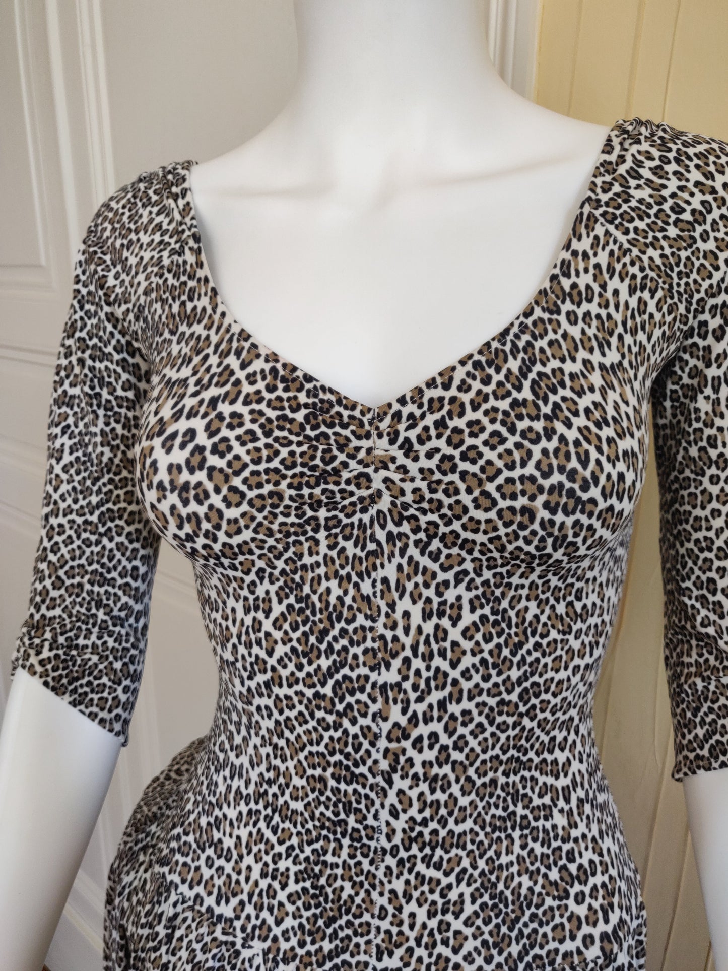 1980s Norma Kamali Leopard Dress