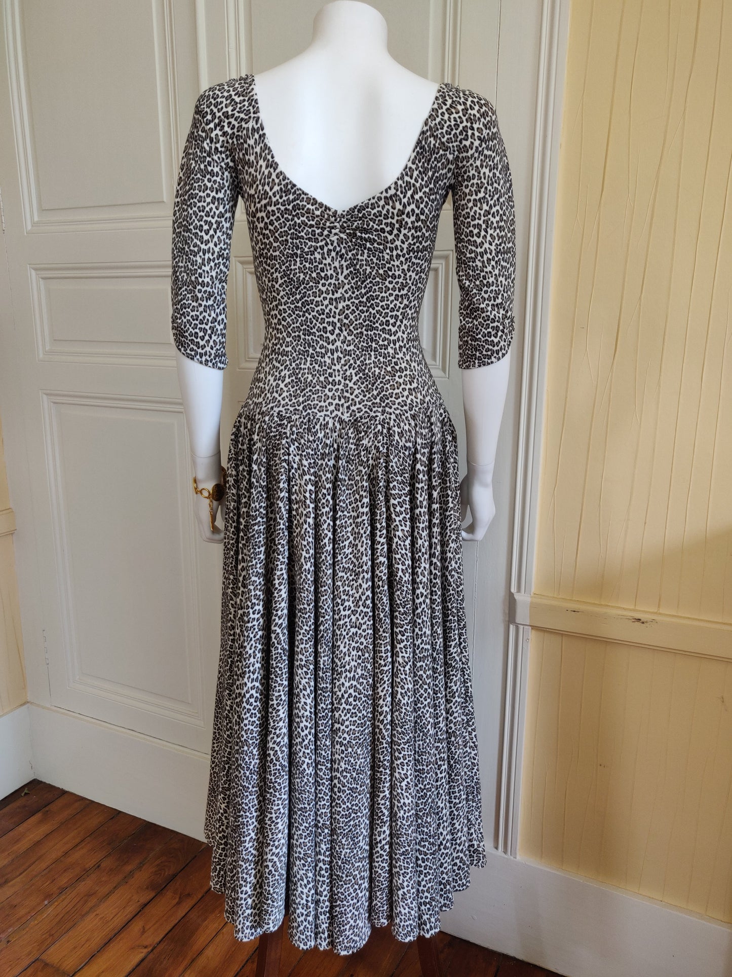1980s Norma Kamali Leopard Dress