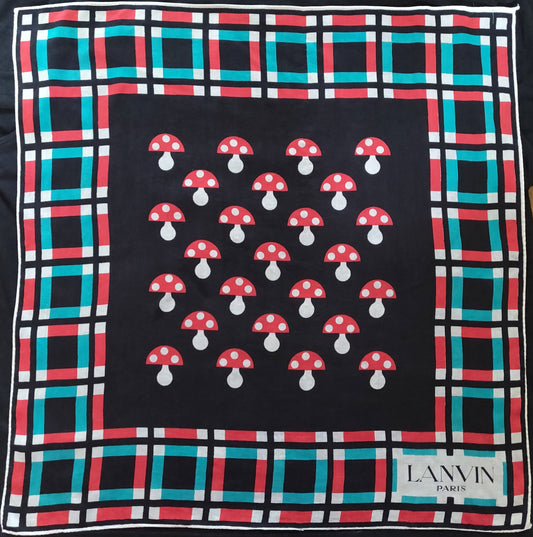 1970s Lanvin Mushroom Foulard
