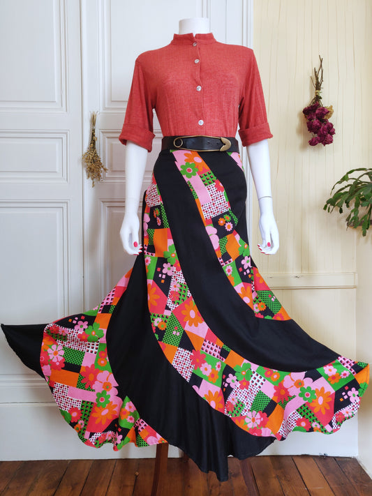1970s Homemade Pinwheel Skirt