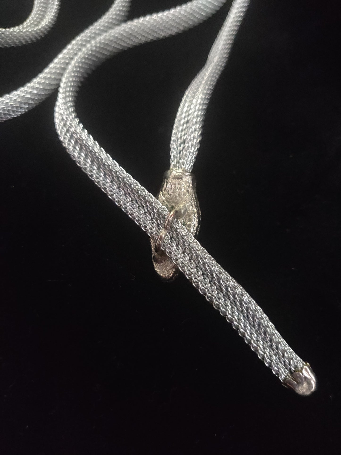 1970s Silver-tone Mesh Snake