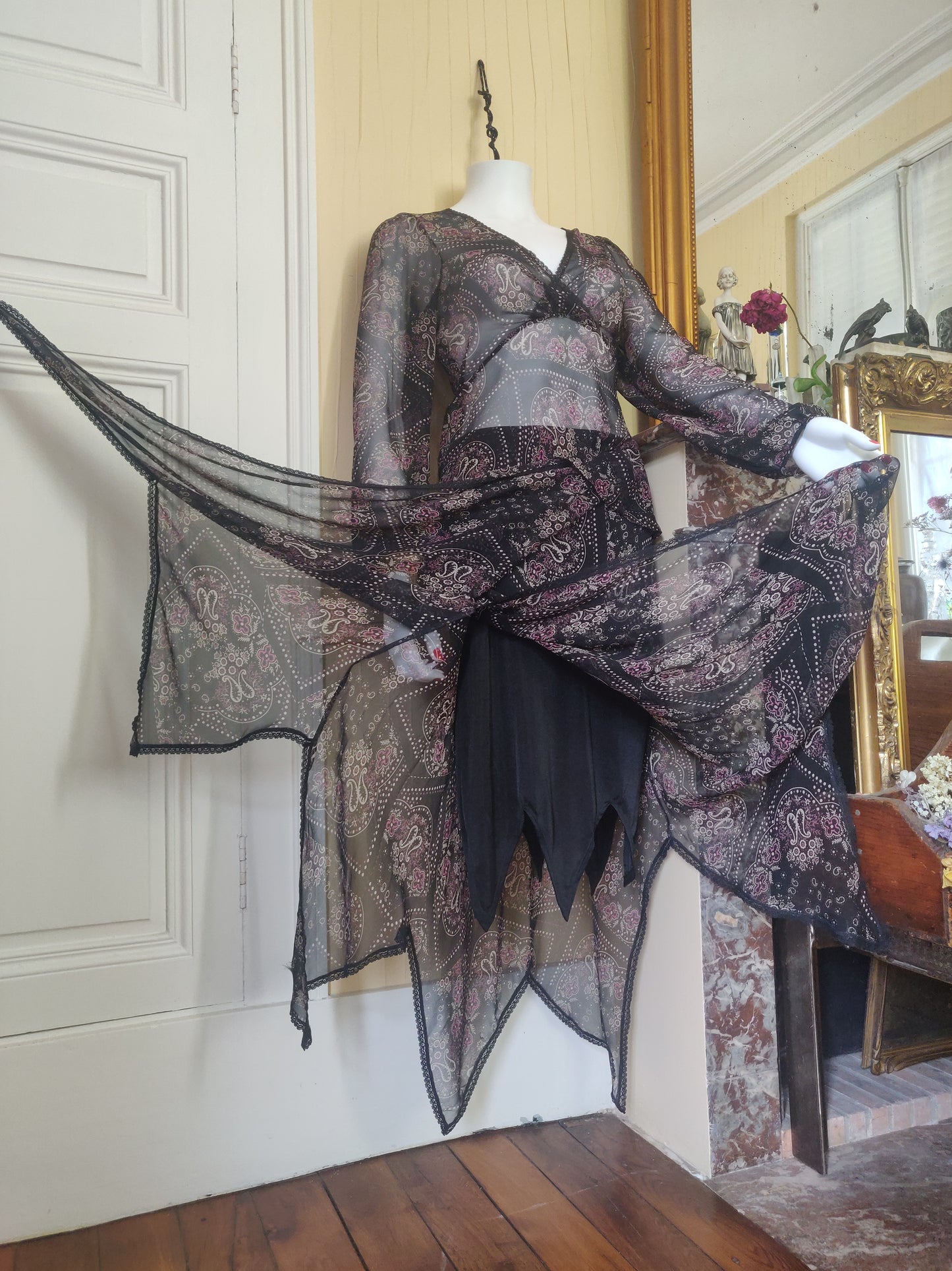 1990s Betsey Johnson Silk Two-piece Set