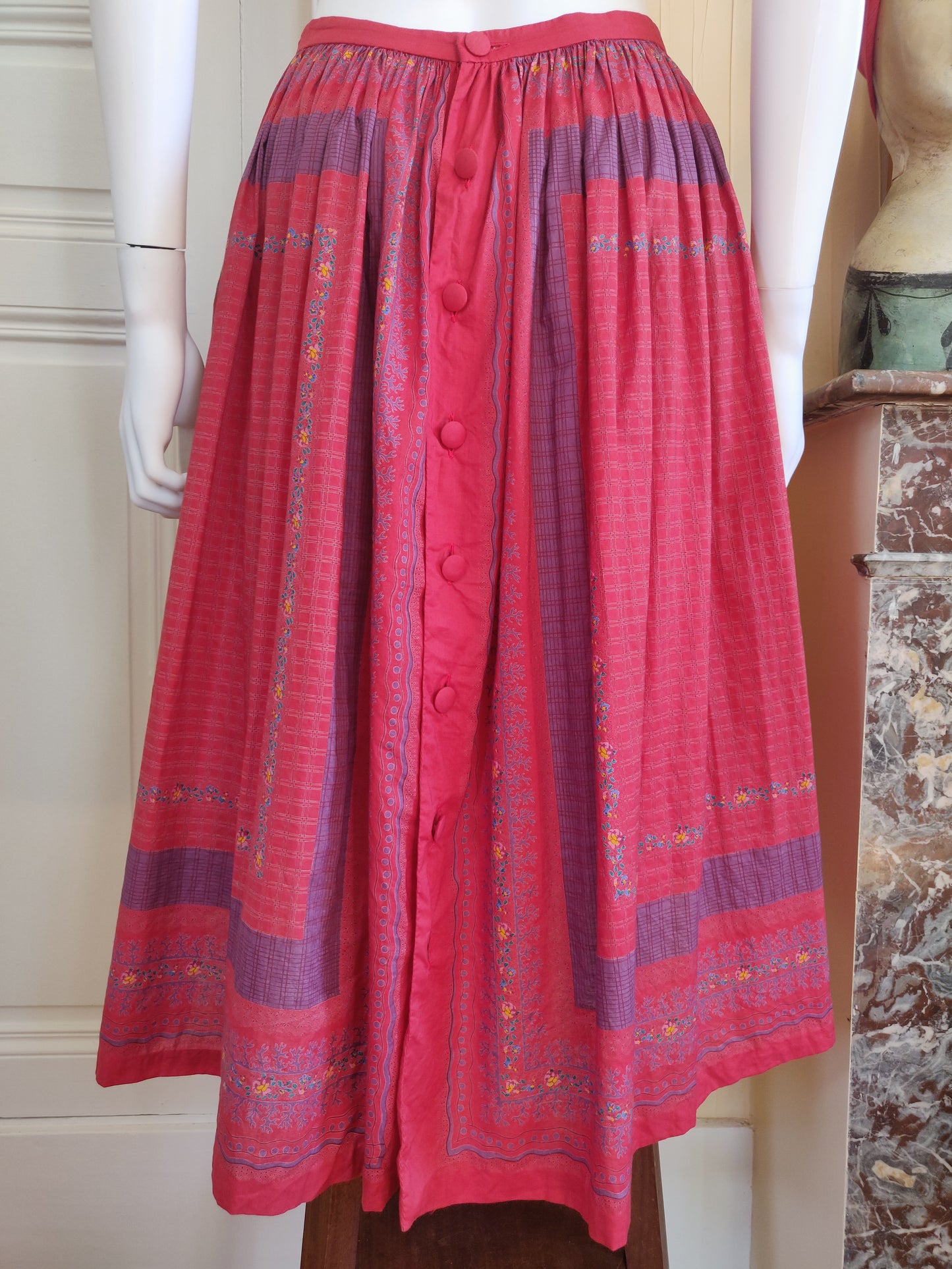 Exceptional 1970s Souleiado Dress and Scarf
