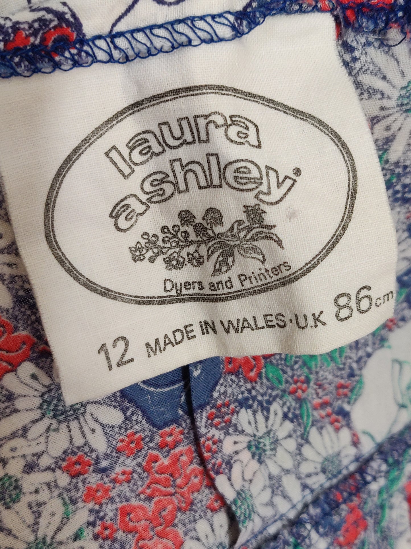 1970s Laura Ashley Ruffle Sleeves Dress