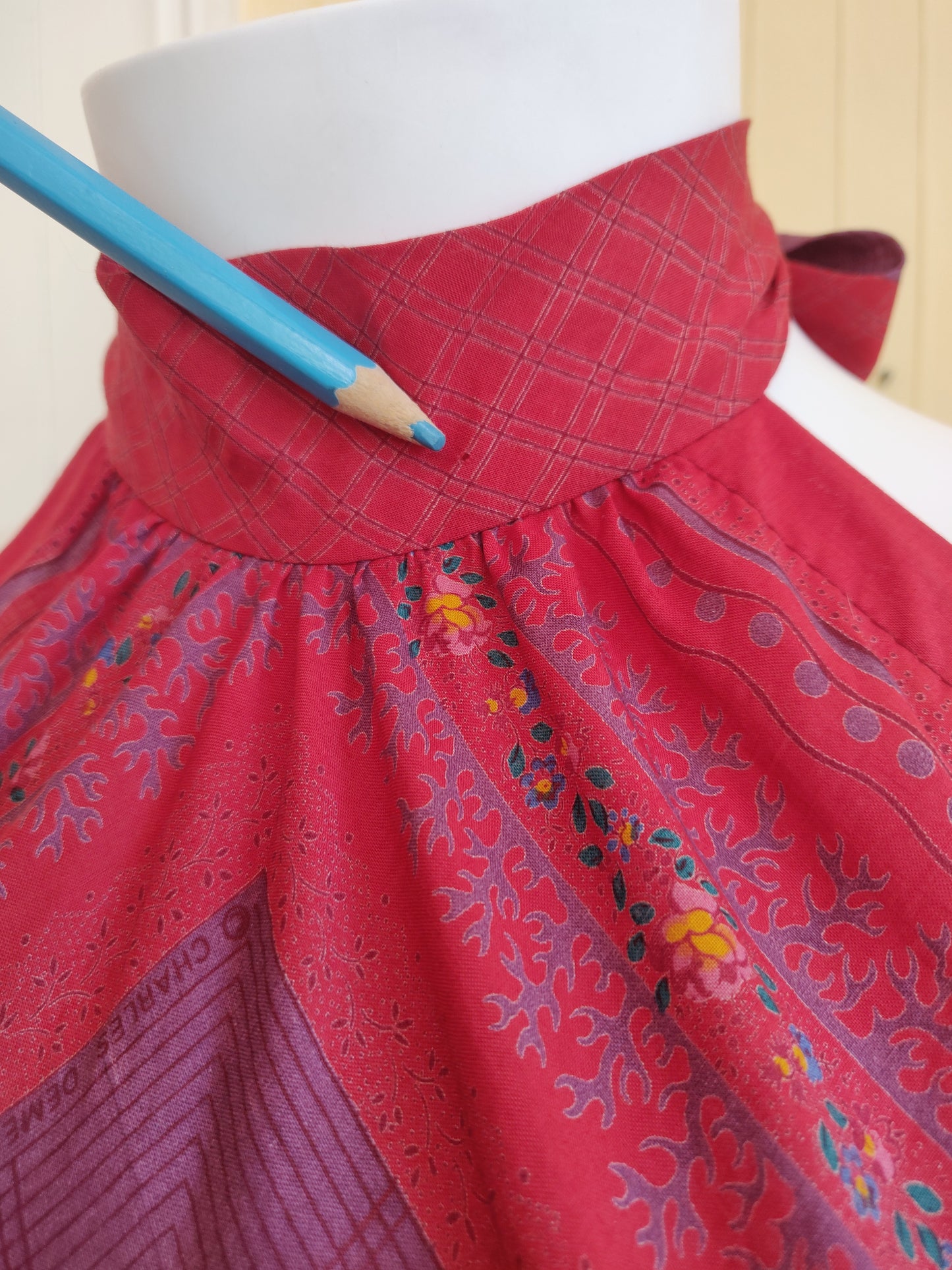Exceptional 1970s Souleiado Dress and Scarf