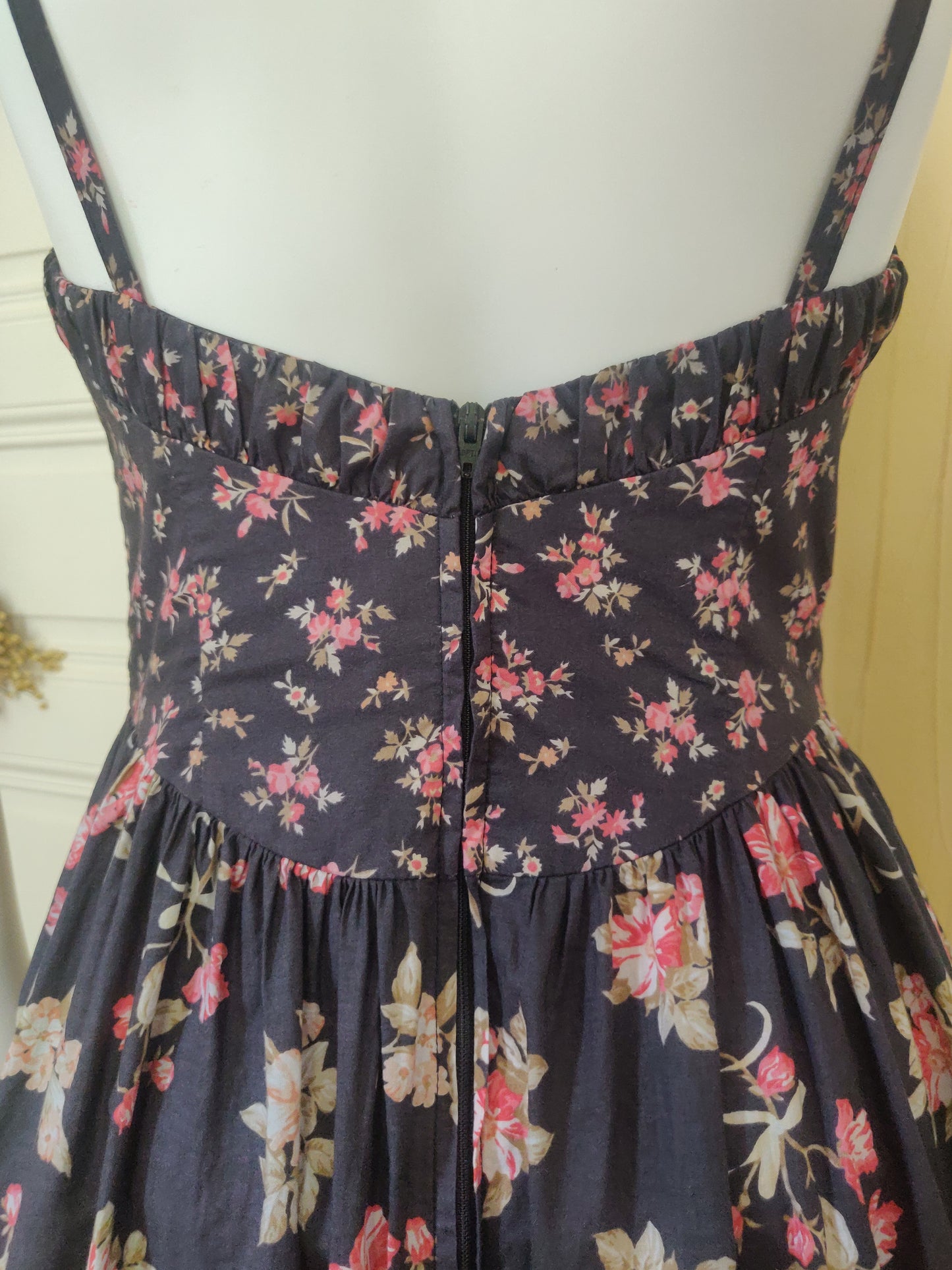 1980s Laura Ashley Sweetheart Ruffles Dress