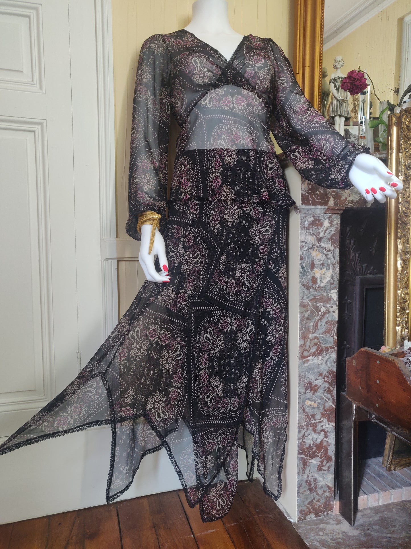 1990s Betsey Johnson Silk Two-piece Set