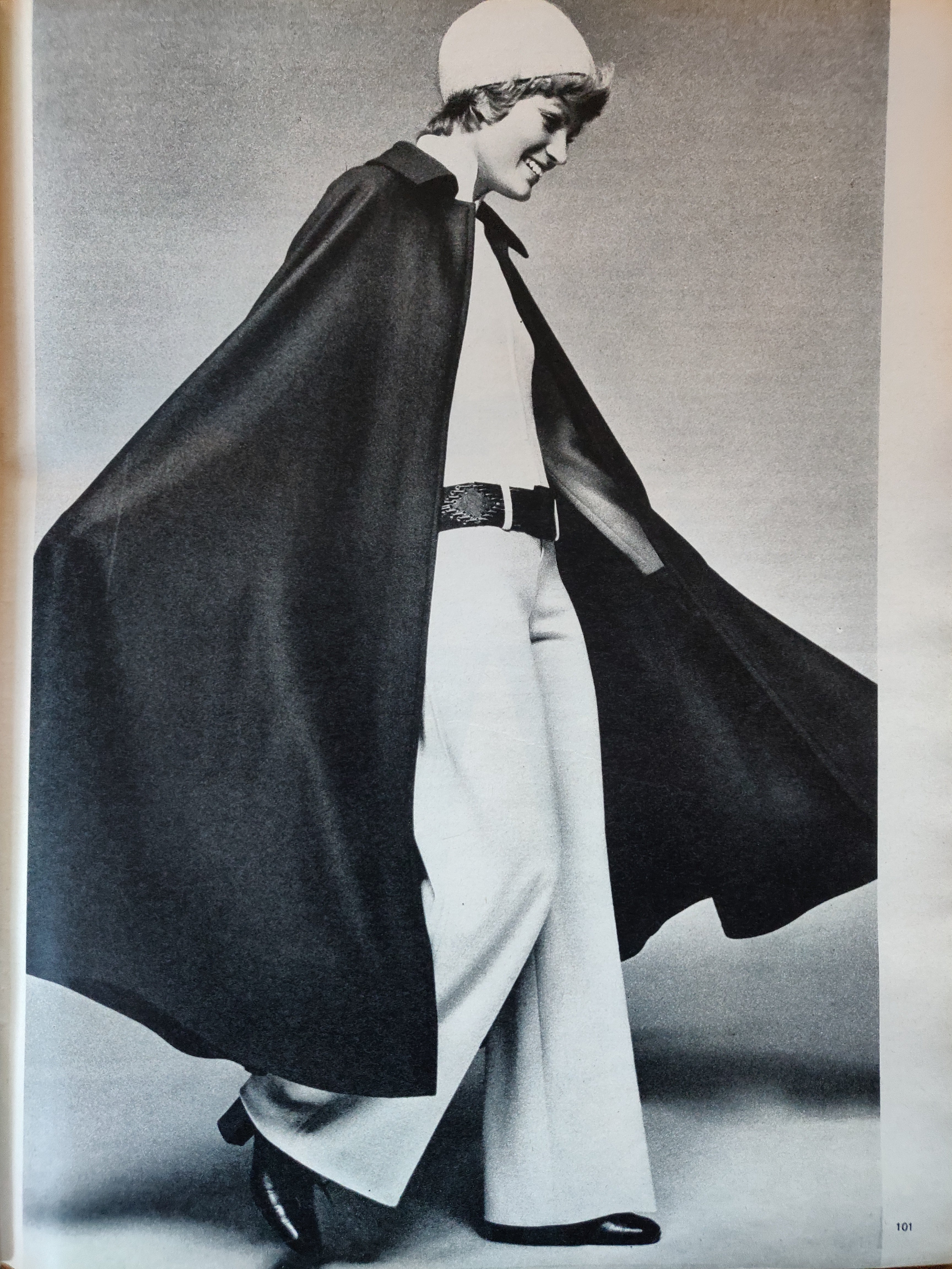 1969 / 1970 Yves Saint Laurent Blue Mohair Cape - Rare Early Label