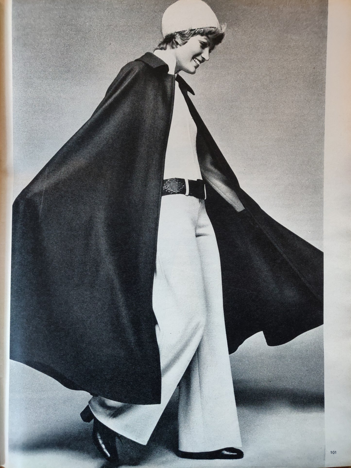 1969 / 1970 Yves Saint Laurent Blue Mohair Cape - Rare Early Label