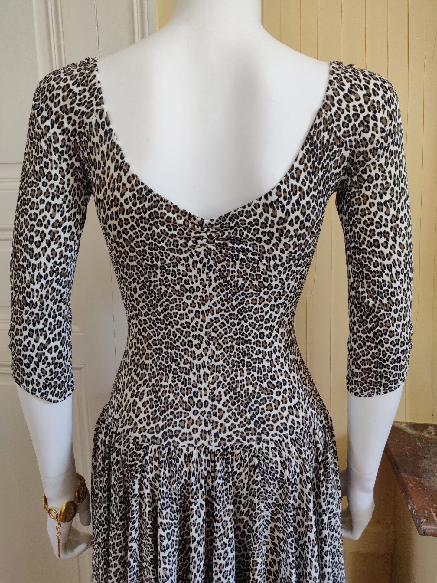 1980s Norma Kamali Leopard Dress
