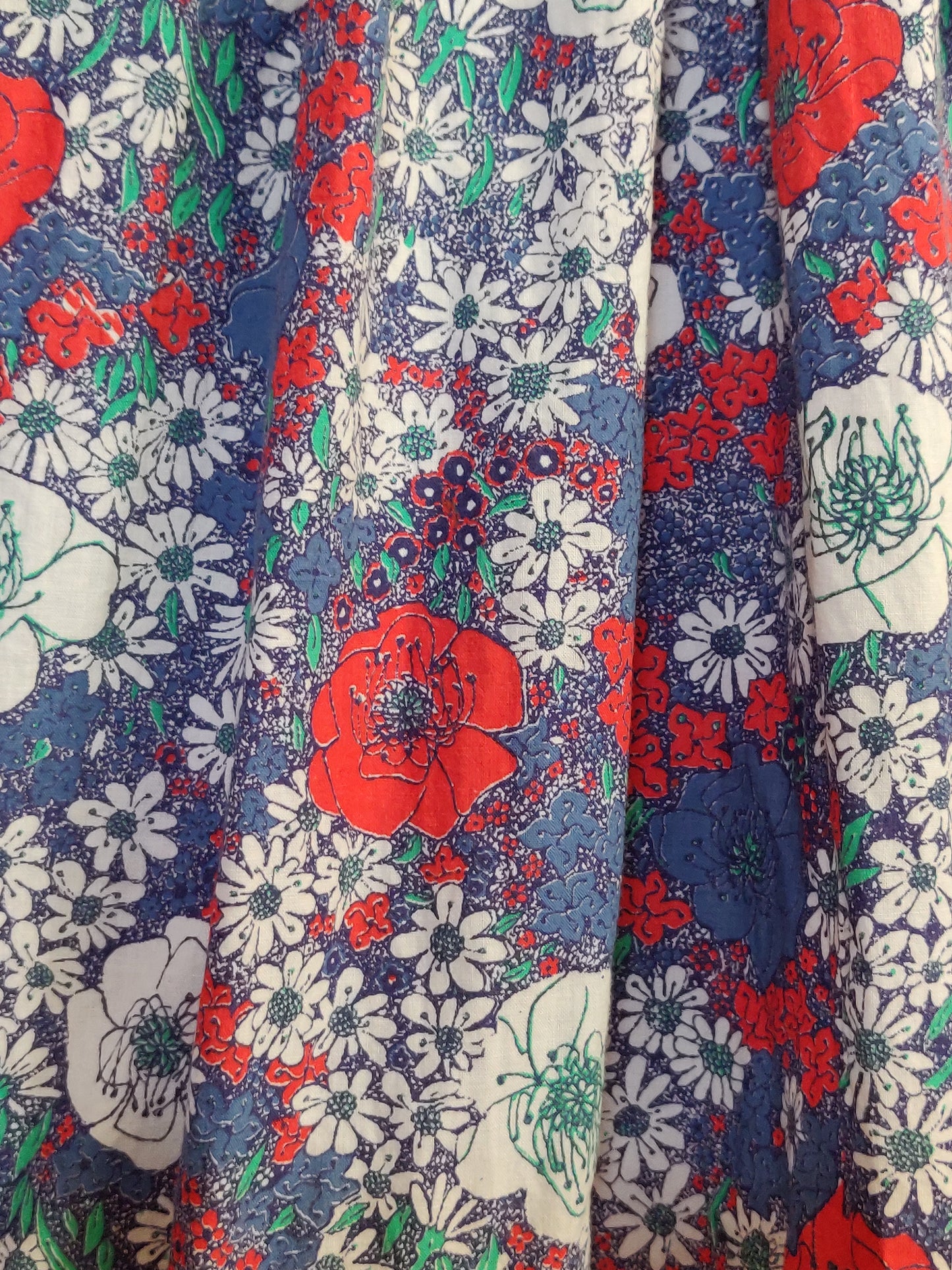 1970s Laura Ashley Ruffle Sleeves Dress