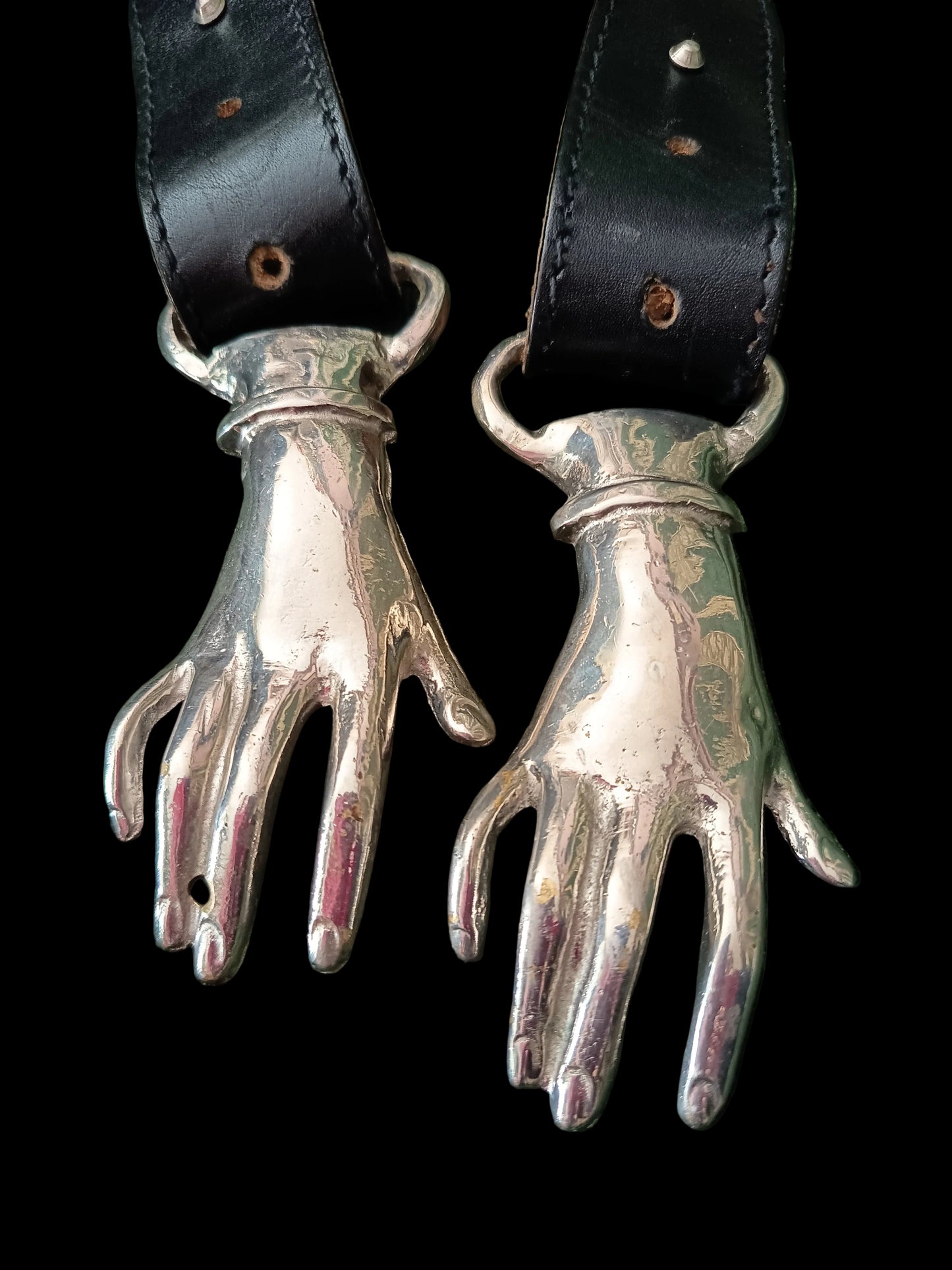 Georges Mailian Silver-tone Clasping Hands Belt