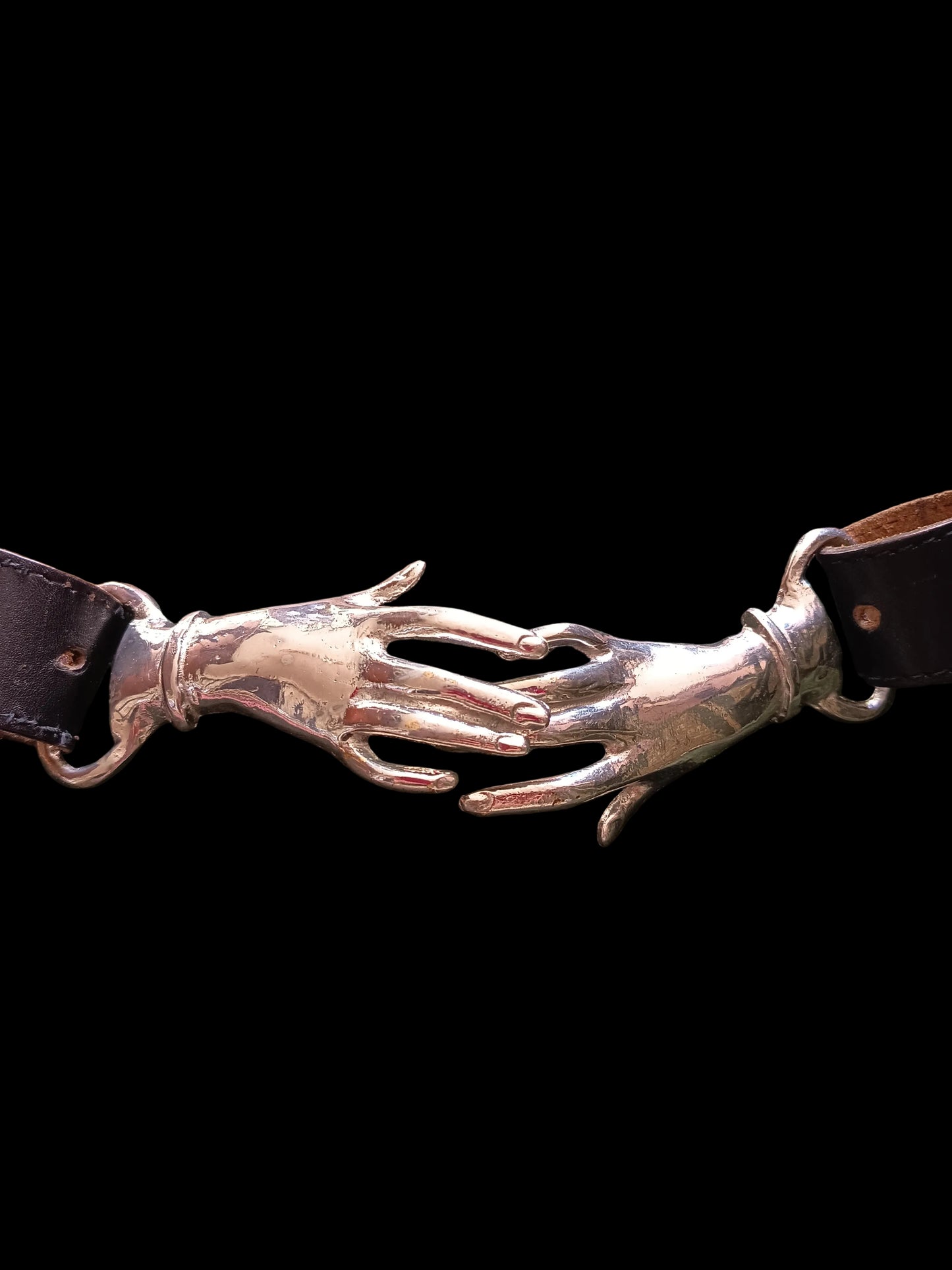 Georges Mailian Silver-tone Clasping Hands Belt