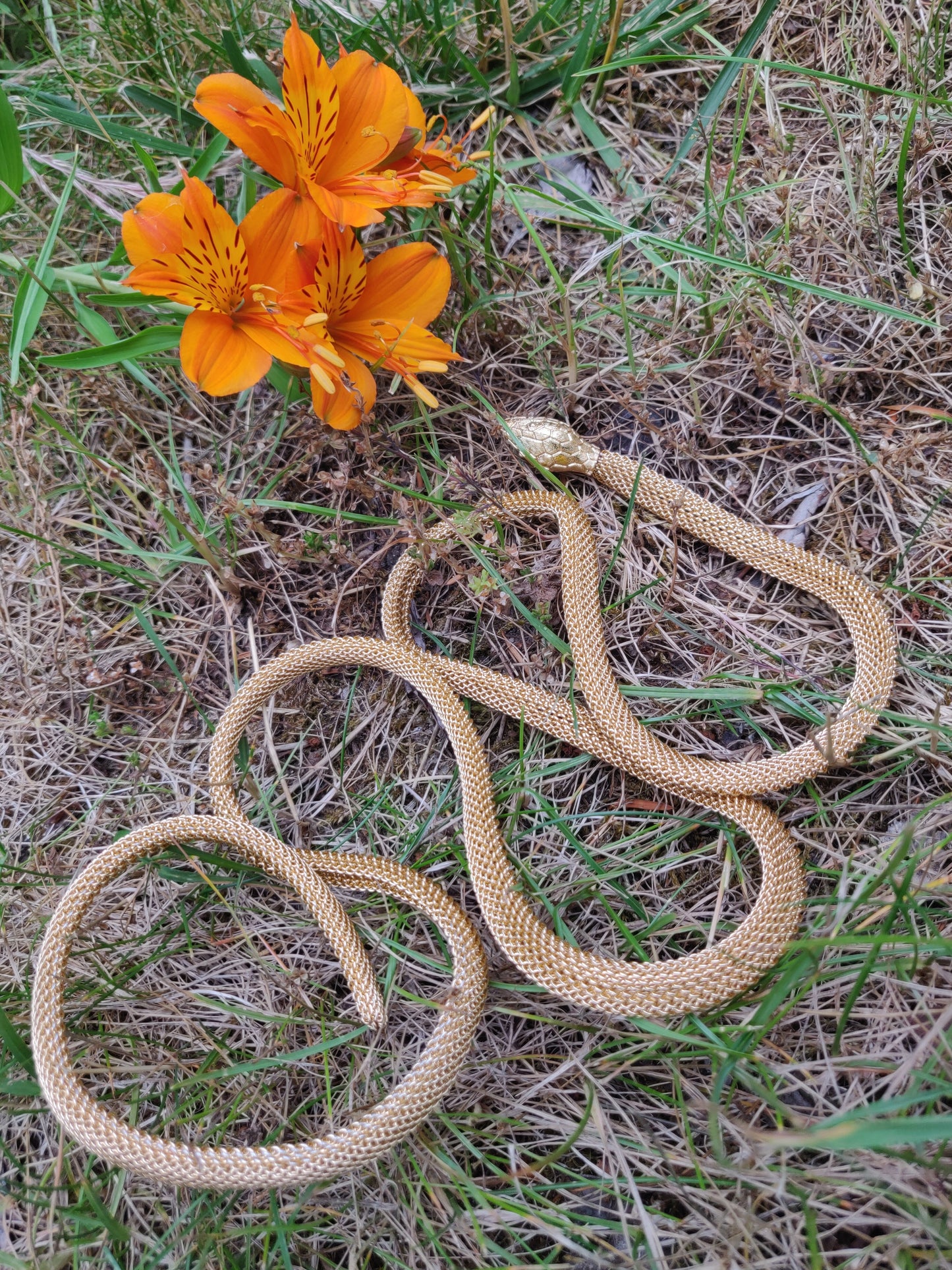 1970s Mesh Snake Belt/Necklace/Bracelet