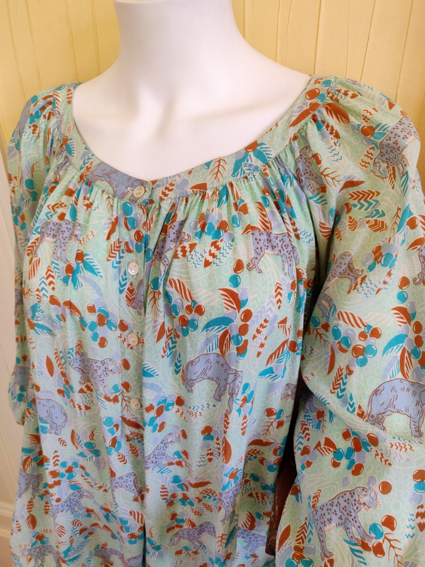 Guy Laroche Silk Print Dress