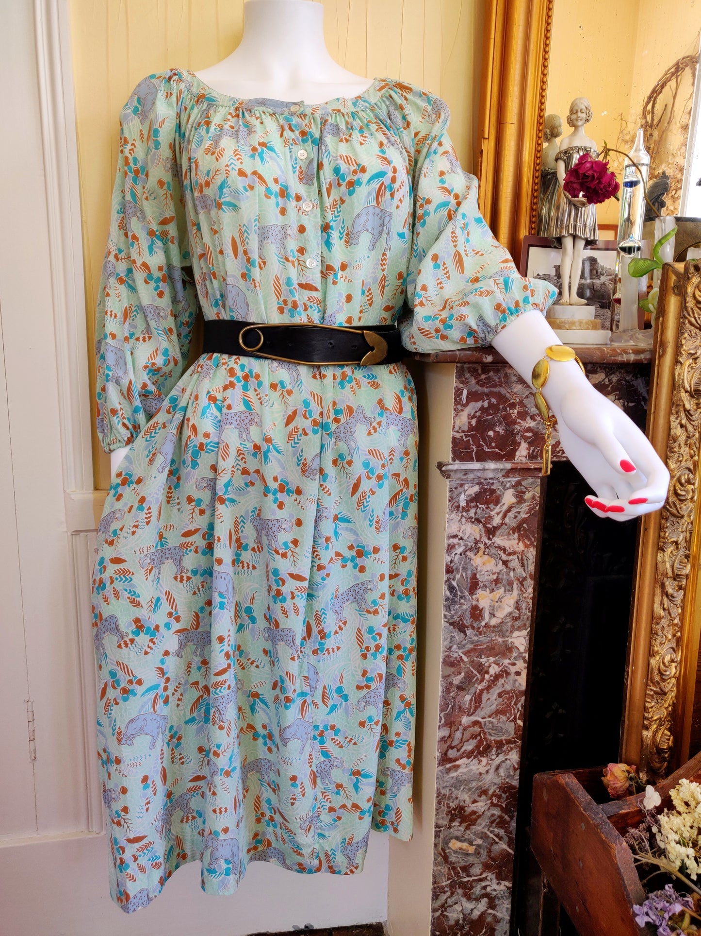 Guy Laroche Silk Print Dress