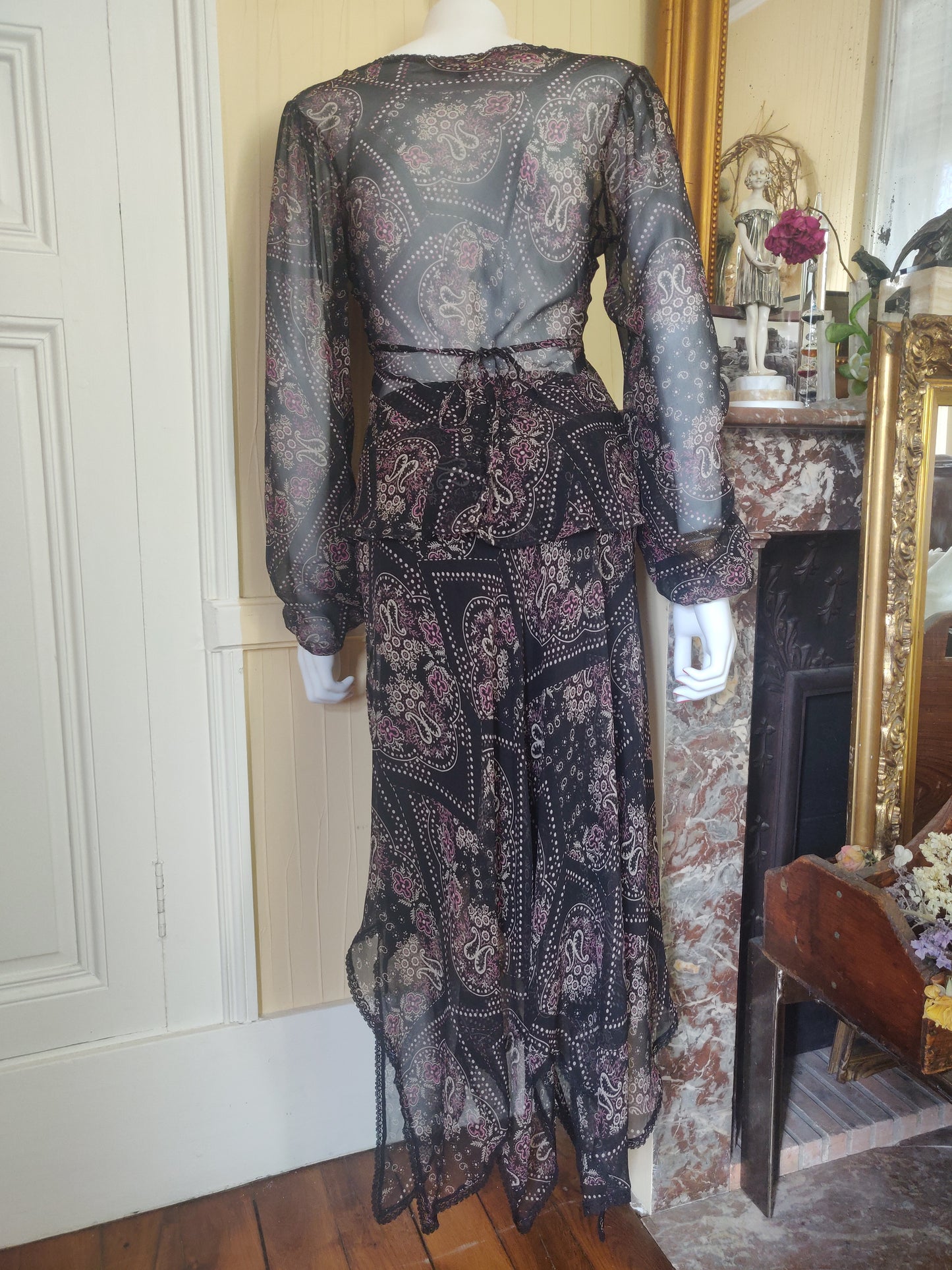 1990s Betsey Johnson Silk Two-piece Set
