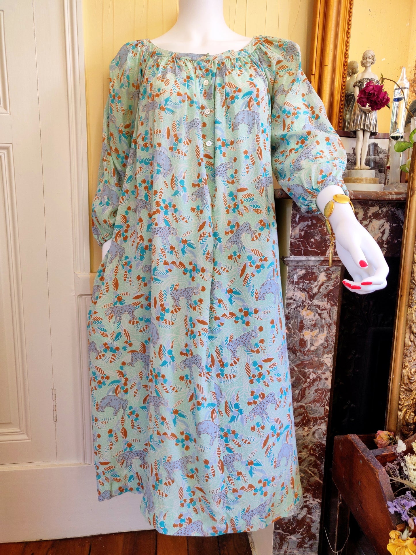 Guy Laroche Silk Print Dress