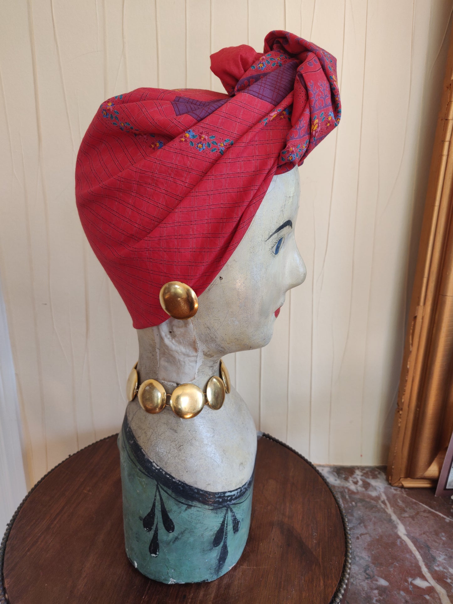 Exceptional 1970s Souleiado Dress and Scarf