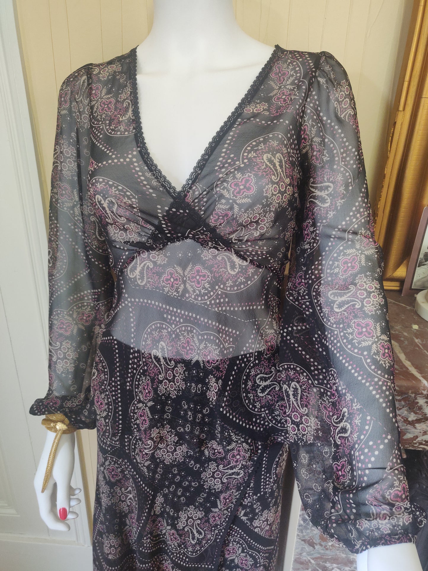 1990s Betsey Johnson Silk Two-piece Set