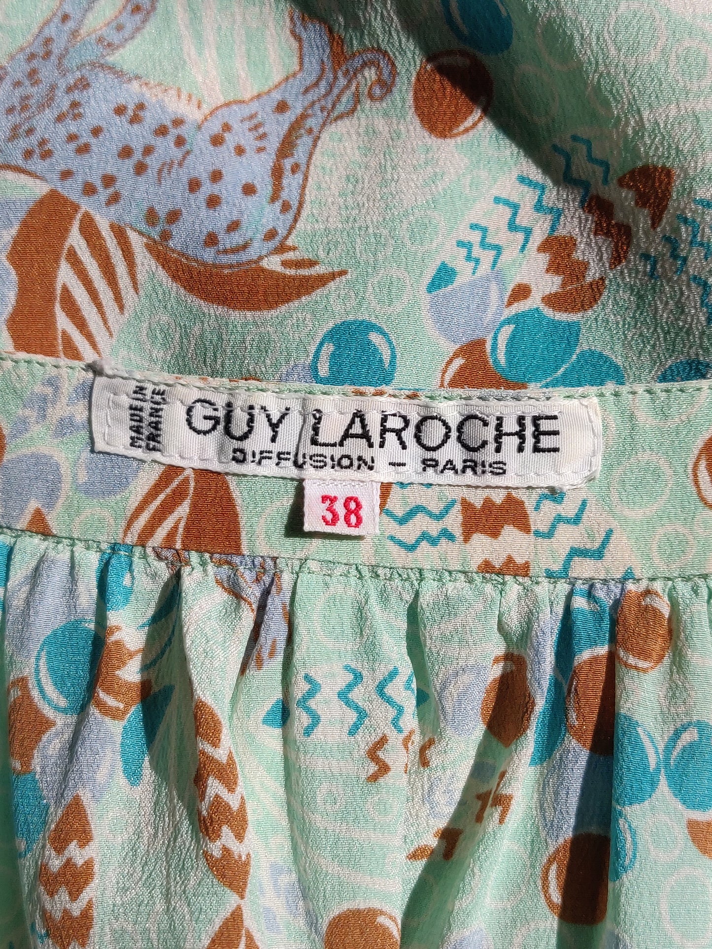 Guy Laroche Silk Print Dress