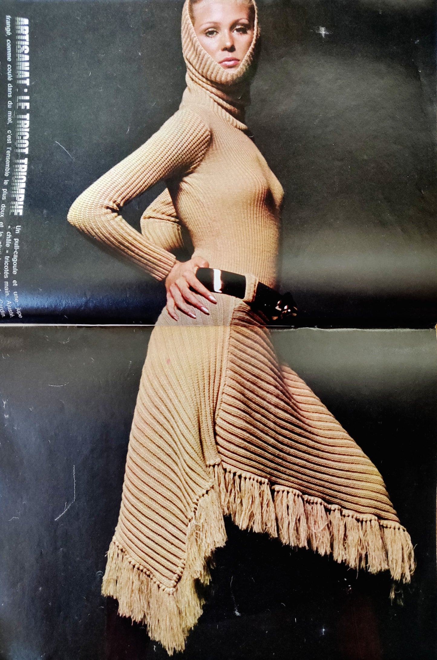 Pierre Cardin Fall 1969 Knit Fringe Dress