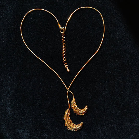 Lanvin Gold-tone Feathers Necklace