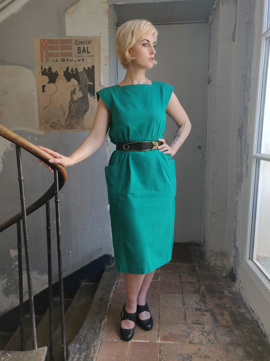 Pierre Cardin Teal Green Dress