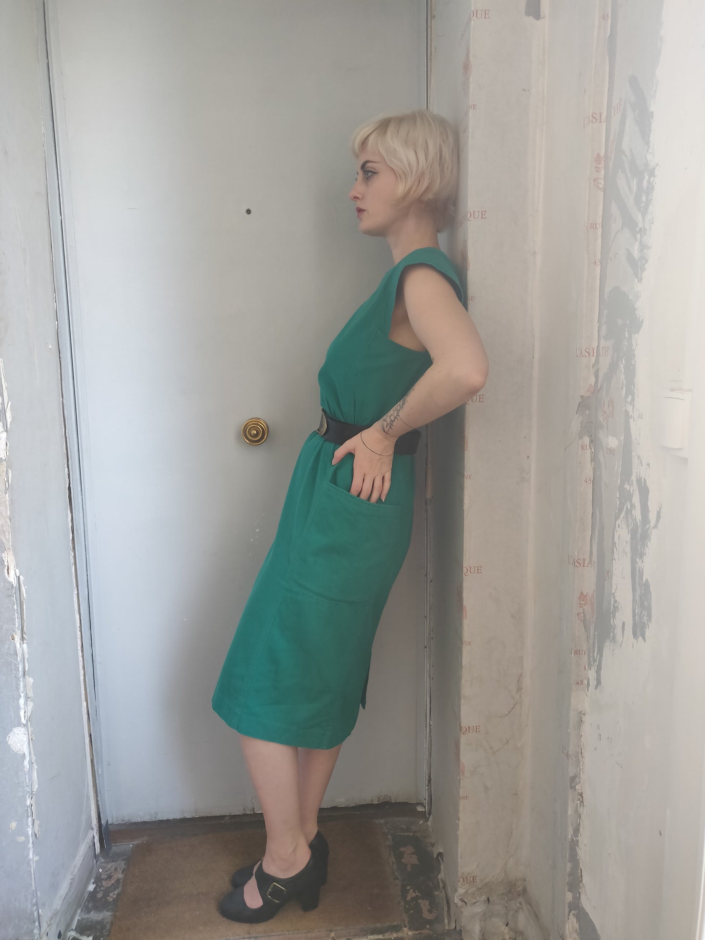 Pierre Cardin Teal Green Dress